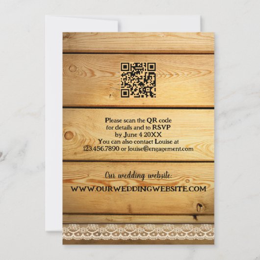 Rustisch Verloving van Western Paardenland Kaart (Achterkant)