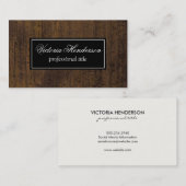 Rustisch verst hout visitekaartje (Voorkant / Achterkant)