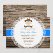 Rustisch Vintage Camo Baby shower Kaart (Voorkant / Achterkant)