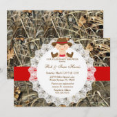 Rustisch Vintage Camo Baby shower Kaart (Voorkant / Achterkant)