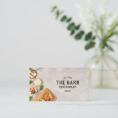 Rustisch Visitekaartje voor catering-Chef Cafe (Staand voorkant)