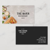 Rustisch Visitekaartje voor catering-Chef Cafe (Voorkant / Achterkant)