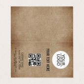 Rustisch voeg de Bevordering van het Bedrijf van d Visitekaartjes (Buitenkant ongevouwen)