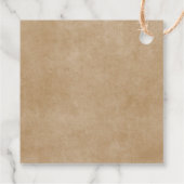 Rustisch Voeg je Logo Aangepaste tekstfotopromotie Bedankjes Labels (Achterkant)