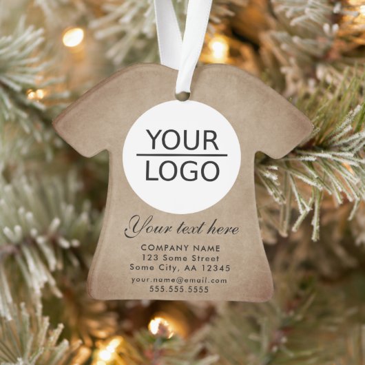 Rustisch Voeg je Logo met Aangepaste tekstpromotie Ornament (Boom)