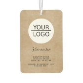 Rustisch Voeg je Logo toe met Aangepaste tekstprom Luchtverfrisser (Achterkant)