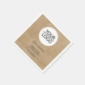 Rustisch Voeg je Logo toe met Aangepaste tekstprom Servet (Hoek)