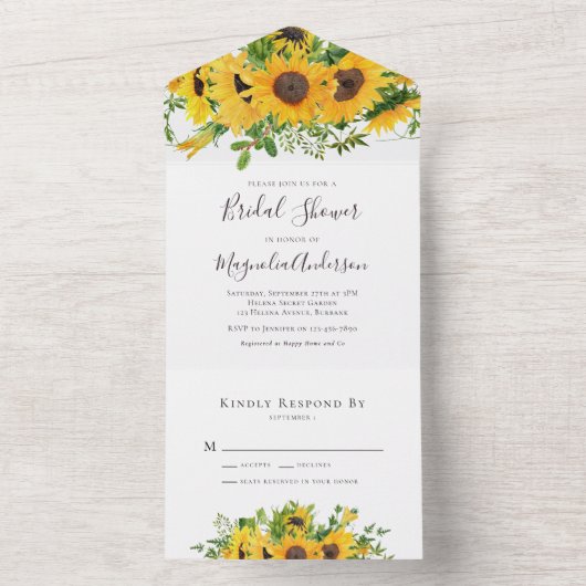 Rustisch Vrijgezellenfeest All In One Uitnodiging (Binnen)