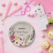 Rustisch Vrijgezellenfeest Boho Floral Party Bord (Feest)