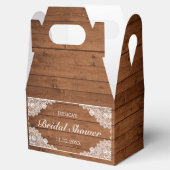 Rustisch Vrijgezellenfeest met hout en witte kant Bedankdoosjes (Geopend)