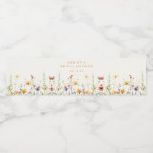 Rustisch Vrijgezellenfeest van wilde bloemen Waterfles Etiket (Enkel label)