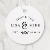 Rustisch Vrijgezellenfeest voor botanische bruilof Bedankjes Labels (Voorkant)