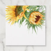 Rustisch Vrijgezellenfeest Zonnebloem Hartelijk da Bedankjes Labels (Achterkant)