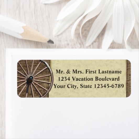 Rustisch wagon etiket (Insitu)