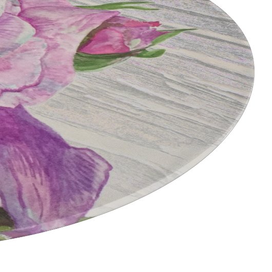 Rustisch Waterverf Paars Roos Snijplank (Hoek)