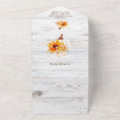 Rustisch Waterverf  Pumpkin Baby shower All In One Uitnodiging (Buitenkant)