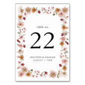 Rustisch weddenbanknummer kaart (Achterkant)