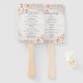 Rustisch weddenschap- en weddenschapsprogramma voo handwaaier (Voorkant en achterkant)