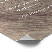 Rustisch welkomstbord voor houtbruiloft | poster v (Hoek)