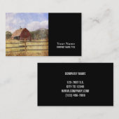 Rustisch Western Boerderij Primitief Rode Barn Visitekaartje (Voorkant / Achterkant)