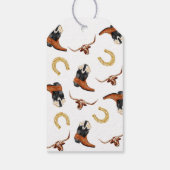 Rustisch Western Cowboy Baby shower Cadeaulabel (Achterkant)