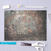 Rustisch Western grijs wiel Tissuepapier (Craft)