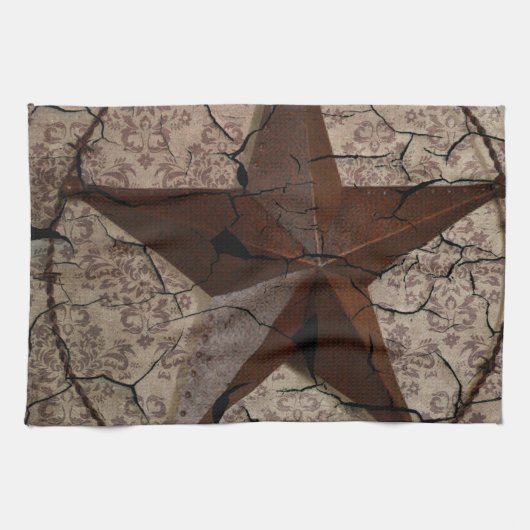 Rustisch Western land Primitief Texas Star Theedoek (Horizontaal)