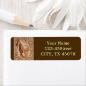 Rustisch western landleder paardenpaard etiket (Insitu)