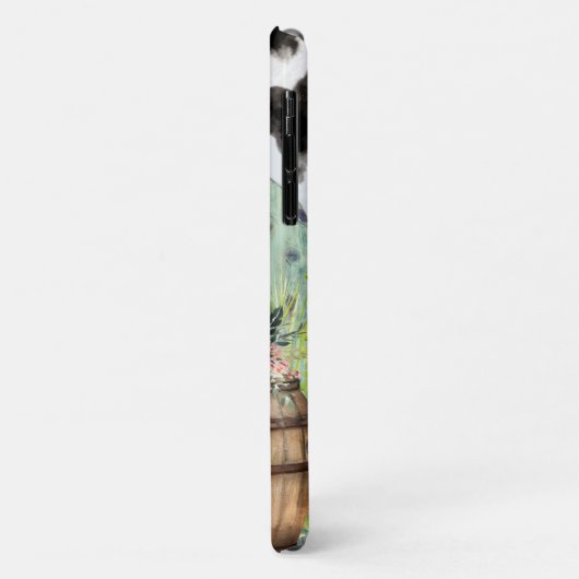 Rustisch Western Turquoise Wood Koeienhuid Case-Mate iPhone Case (Achterkant/links)