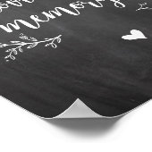 Rustisch wijnsteenbord in liefhebbende herinnering poster (Hoek)