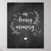 Rustisch wijnsteenbord in liefhebbende herinnering poster (Voorkant)