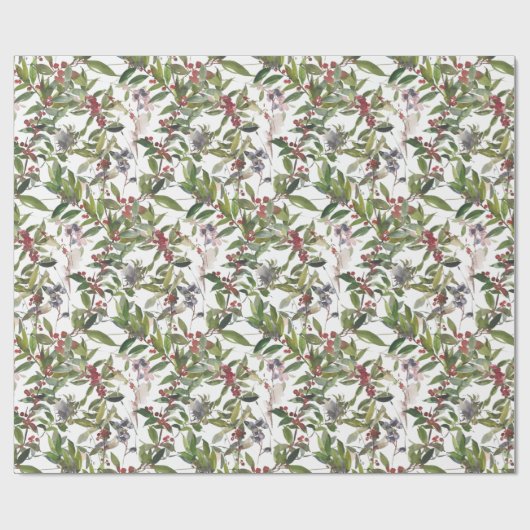 Rustisch wintervakantiewerkpapier cadeaupapier (Vlak)