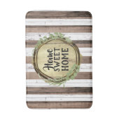 Rustisch wit en bruin hout botanische schuur badmat (Voorkant Verticaal)