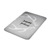 Rustisch Wit en Grijs Der Antlers Burlap Land Badmat (Gekanteld)