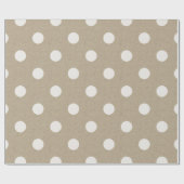 Rustisch wit flesje Burlap Polka dot Pattern Cadeaupapier (Vlak)
