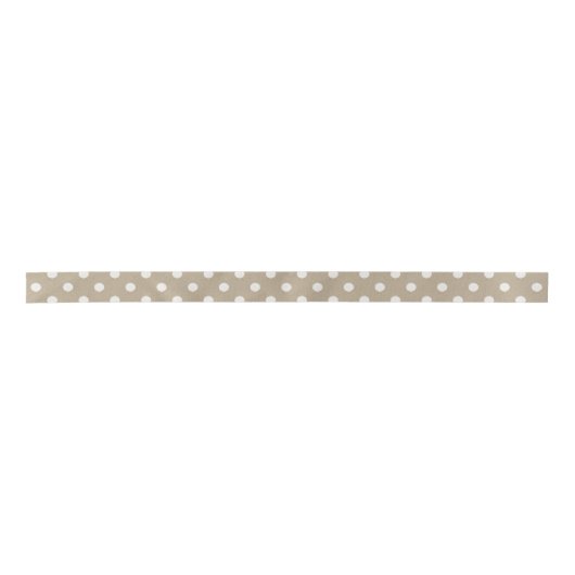 Rustisch wit flesje Burlap Polka dot Pattern Lint (Voorkant)