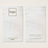 Rustisch wit hout Logo klemscherm toevoegen Visitekaartje (Voorkant /achterkant)