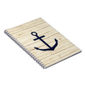 Rustisch wit hout met Anchor Notitieboek (Rechterzijde)