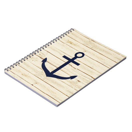 Rustisch wit hout met Anchor Notitieboek (Linkerzijde)