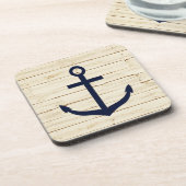 Rustisch wit hout met Anchor Onderzetter (Linkerzijde)