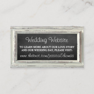 Rustisch wit Lijst en Chalkboard Wedding Collectie Informatiekaartje