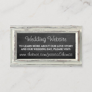 Rustisch wit Lijst en Chalkboard Wedding Collectie Informatiekaartje