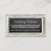 Rustisch wit Lijst en Chalkboard Wedding Collectie Informatiekaartje (Voorkant)