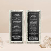 Rustisch wit Lijst en Chalkboard Wedding Collectie Programma