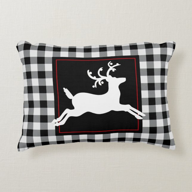 Rustisch witte buffelstang accent kussen (Voorkant)
