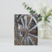Rustisch Wooden Wagon Wheel Briefkaart (Staand voorkant)