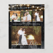 Rustisch zwart hout en licht 4 Foto opslaan Datum (Voorkant)