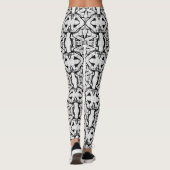 Rustisch zwart-wit Abstract patroon Leggings (Achterkant)