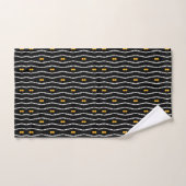 Rustisch zwart-wit en geel proefontwerp bad handdoek (Handdoek)