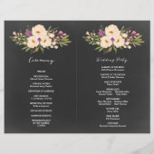 Rustische Anemones Chalkboard (Achterkant)